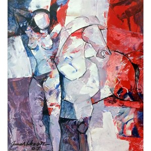 Mashkoor Raza, 12 x 14 Inch, Oil On Board, Abstract Painting, AC-MR-732